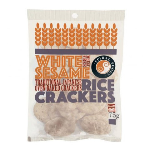 Spiral Foods White Sesame Rice Crackers