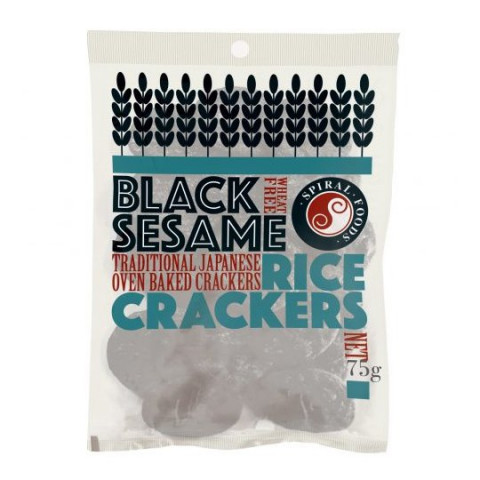 Spiral Foods Black Sesame Rice Crackers