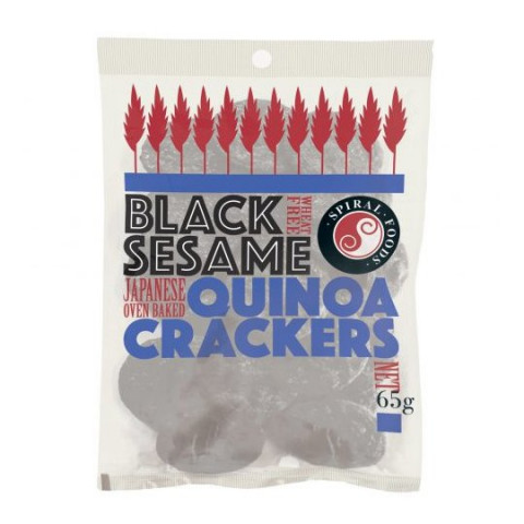 Spiral Foods Quinoa Black Sesame Rice Crackers