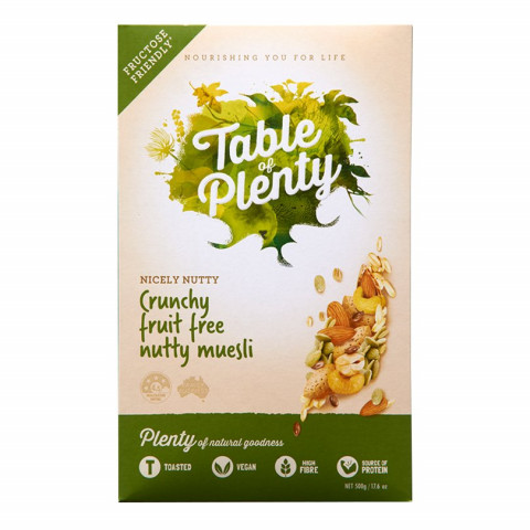 Table of Plenty Muesli ‘Nicely Nutty’ Fruit Free