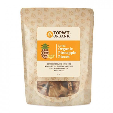 Topwil Organic Dried Pineapple Pieces