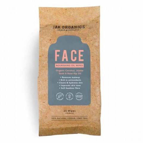 Jak Organics Face Nourishing Wipes with Oil
