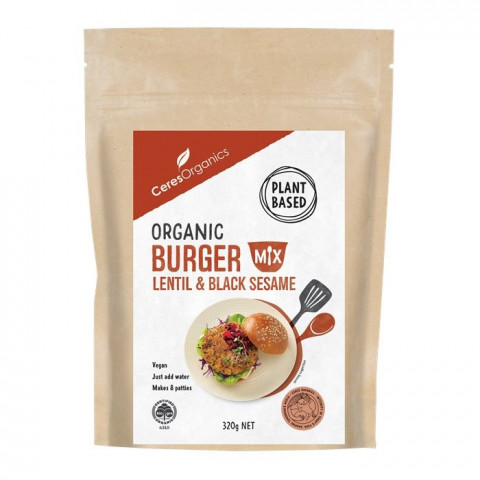 Ceres Organics Burger Mix Lentil and Black Sesame
