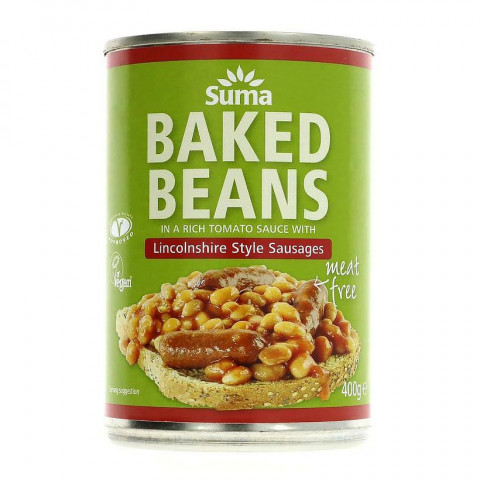 Suma Baked Beans with Vegan Sausages