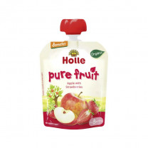 Holle Baby Food Organic Pouch Apple with Strawberries