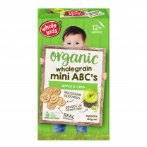 Whole Kids  Wholegrain Mini ABC Biscuits Apple and Chia